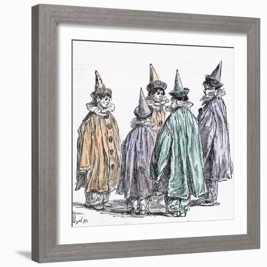 Fancy Dress Ball in 1892-null-Framed Giclee Print