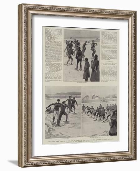 Fancy Dress Carnival on the Ice at Quebec-null-Framed Giclee Print