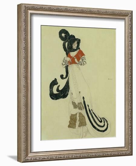 Fancy Dress Costume Design, C. 1914-Léon Bakst-Framed Giclee Print