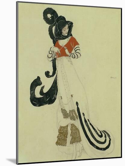 Fancy Dress Costume Design, C. 1914-Léon Bakst-Mounted Giclee Print