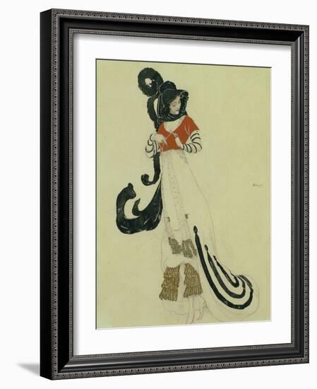Fancy Dress Costume Design, C. 1914-Léon Bakst-Framed Giclee Print