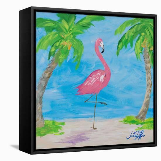 Fancy Flamingos I-Julie DeRice-Framed Stretched Canvas