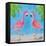 Fancy Flamingos III-Julie DeRice-Framed Stretched Canvas