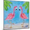 Fancy Flamingos III-Julie DeRice-Mounted Art Print