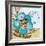 Fancy Flowers Aqua-Robbin Rawlings-Framed Art Print