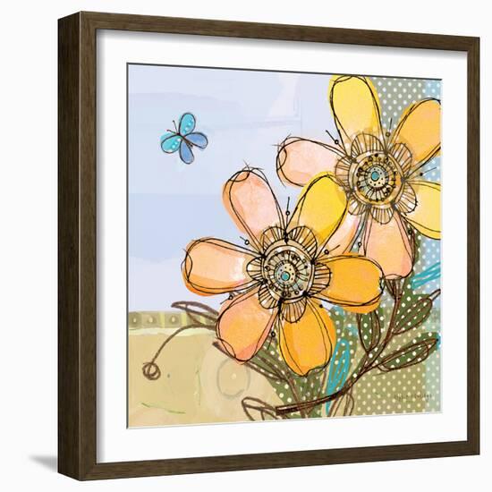 Fancy Flowers Orange-Robbin Rawlings-Framed Art Print