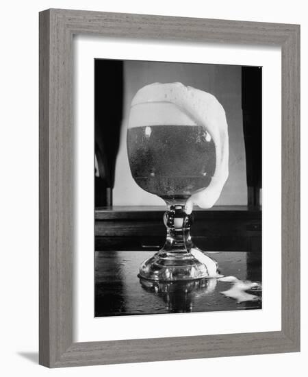 Fancy Glass Overflowing with Beer-Frank Scherschel-Framed Photographic Print