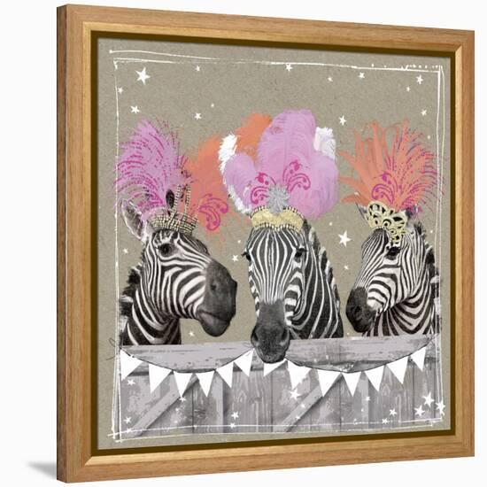 Fancy Pants Zoo II-Hammond Gower-Framed Stretched Canvas