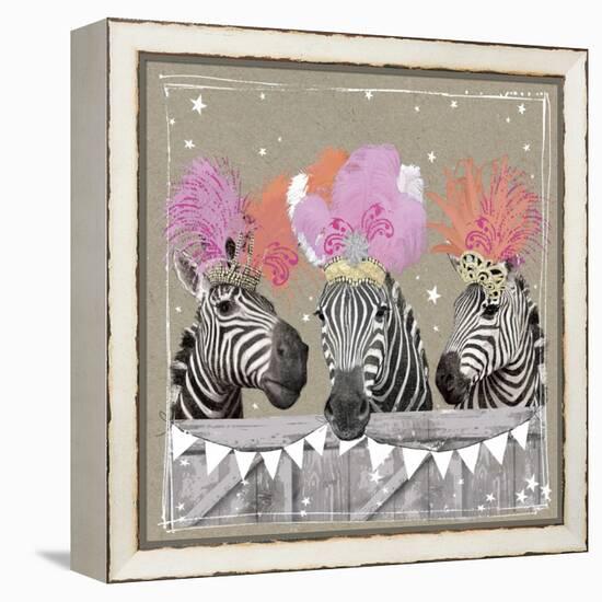 Fancy Pants Zoo II-Hammond Gower-Framed Stretched Canvas