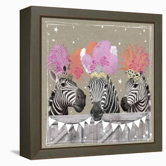 Fancy Pants Zoo II-Hammond Gower-Framed Stretched Canvas