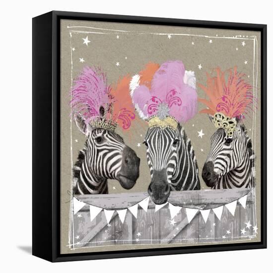 Fancy Pants Zoo II-Hammond Gower-Framed Stretched Canvas