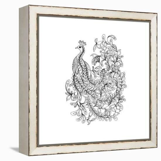 Fancy Peacock-The Tangled Peacock-Framed Premier Image Canvas