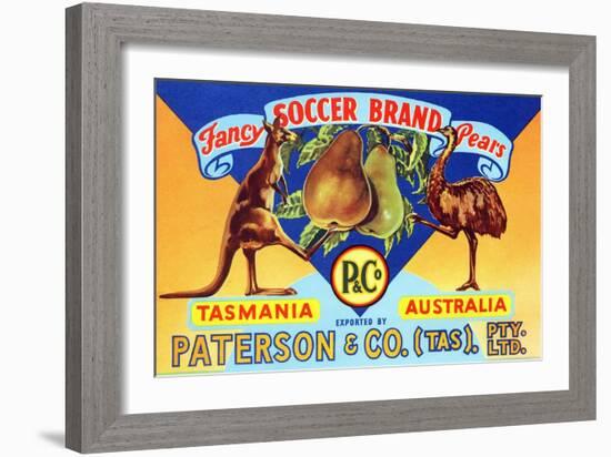 Fancy Soccer Brand Pears-null-Framed Art Print