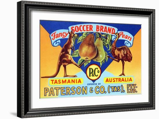 Fancy Soccer Brand Pears-null-Framed Art Print