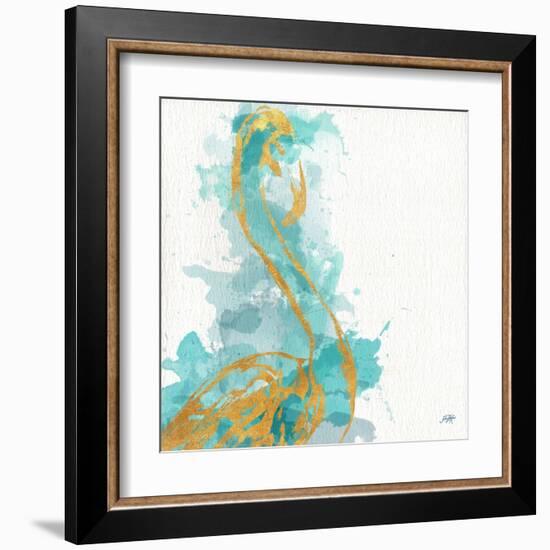 Fancy Watercolor Flamingo-Julie DeRice-Framed Art Print