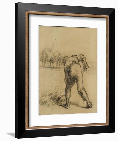 Faneur vu de dos-Jean-Fran?ois Millet-Framed Giclee Print