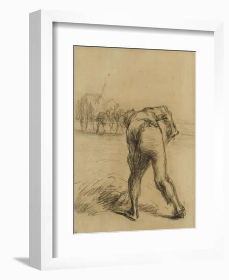 Faneur vu de dos-Jean-Fran?ois Millet-Framed Giclee Print