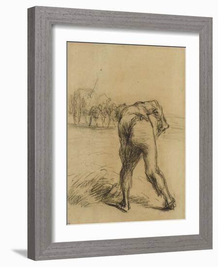 Faneur vu de dos-Jean-Fran?ois Millet-Framed Giclee Print