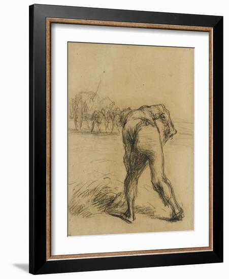 Faneur vu de dos-Jean-Fran?ois Millet-Framed Giclee Print