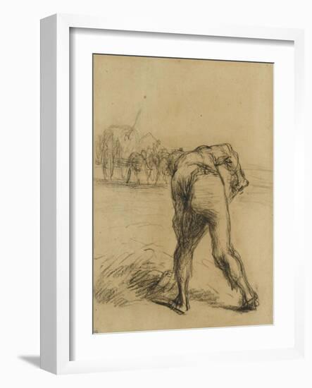 Faneur vu de dos-Jean-Fran?ois Millet-Framed Giclee Print