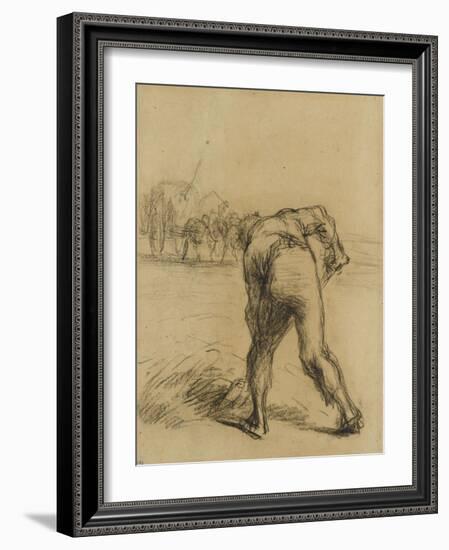 Faneur vu de dos-Jean-Fran?ois Millet-Framed Giclee Print