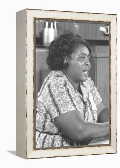 Fannie Lou Hamer, African-American Civil Rights Leader in 1964-null-Framed Stretched Canvas