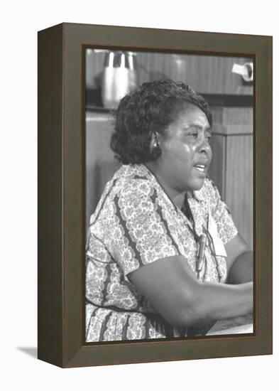 Fannie Lou Hamer, African-American Civil Rights Leader in 1964-null-Framed Stretched Canvas