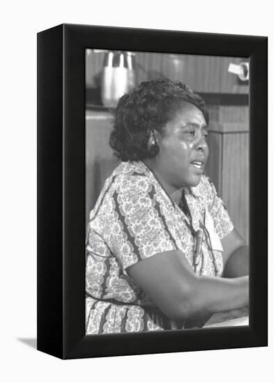 Fannie Lou Hamer, African-American Civil Rights Leader in 1964-null-Framed Stretched Canvas