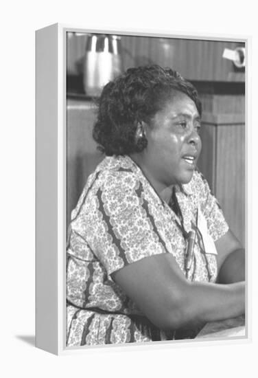 Fannie Lou Hamer, African-American Civil Rights Leader in 1964-null-Framed Stretched Canvas