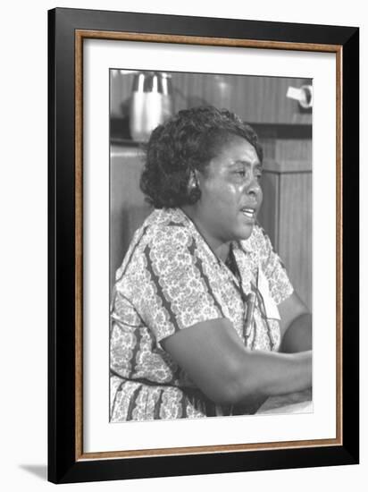 Fannie Lou Hamer, African-American Civil Rights Leader in 1964-null-Framed Photo