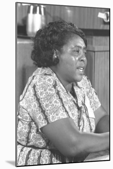 Fannie Lou Hamer, African-American Civil Rights Leader in 1964-null-Mounted Photo