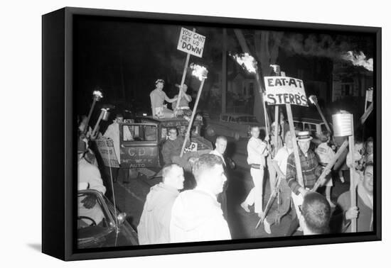 Fans at the Minnesota- Iowa Game and Football Weekend, Minneapolis, November 1960-Francis Miller-Framed Premier Image Canvas