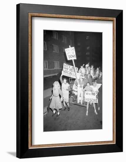 Fans at the Minnesota- Iowa Game and Football Weekend, Minneapolis, November 1960-Francis Miller-Framed Photographic Print