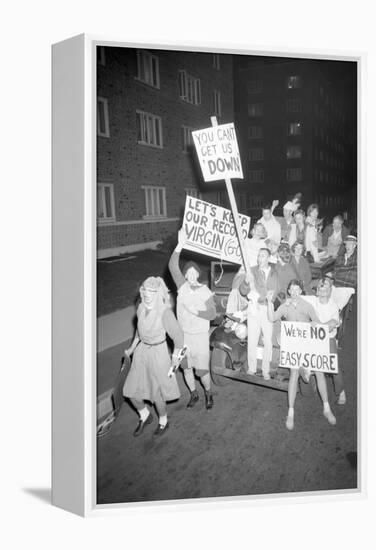 Fans at the Minnesota- Iowa Game and Football Weekend, Minneapolis, November 1960-Francis Miller-Framed Premier Image Canvas