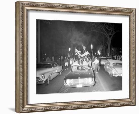 Fans at the Minnesota- Iowa Game and Football Weekend, Minneapolis, November 1960-Francis Miller-Framed Photographic Print