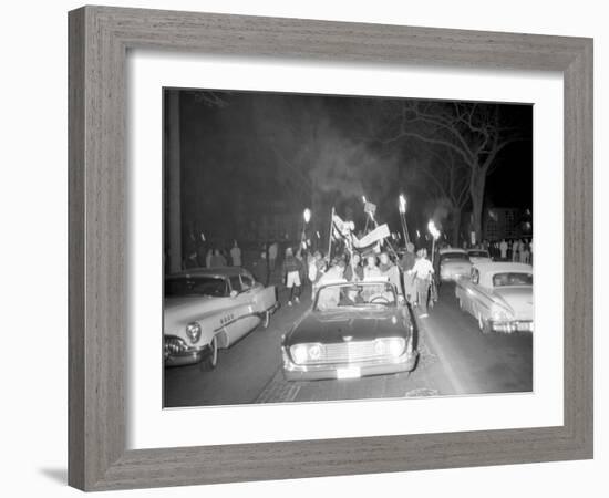 Fans at the Minnesota- Iowa Game and Football Weekend, Minneapolis, November 1960-Francis Miller-Framed Photographic Print