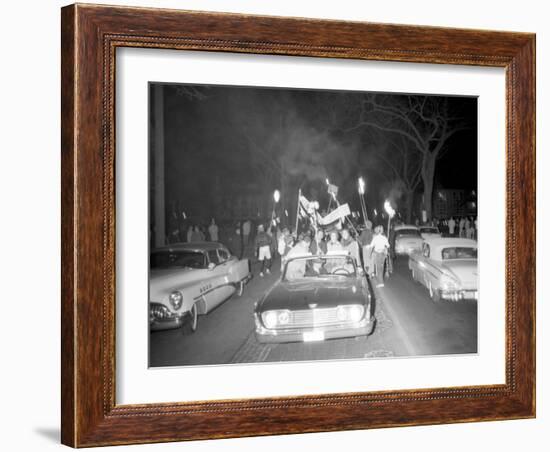 Fans at the Minnesota- Iowa Game and Football Weekend, Minneapolis, November 1960-Francis Miller-Framed Photographic Print