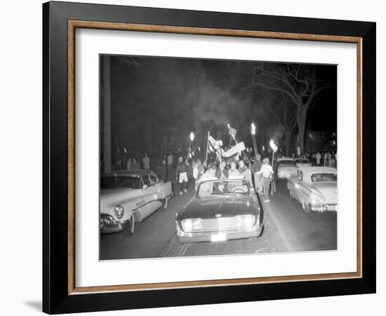 Fans at the Minnesota- Iowa Game and Football Weekend, Minneapolis, November 1960-Francis Miller-Framed Photographic Print