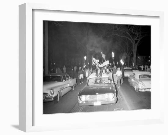 Fans at the Minnesota- Iowa Game and Football Weekend, Minneapolis, November 1960-Francis Miller-Framed Photographic Print