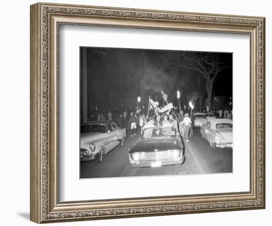 Fans at the Minnesota- Iowa Game and Football Weekend, Minneapolis, November 1960-Francis Miller-Framed Photographic Print