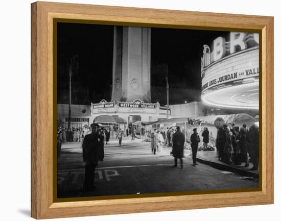 Fans Gathering around the Thearters for the New Premiere-Peter Stackpole-Framed Premier Image Canvas