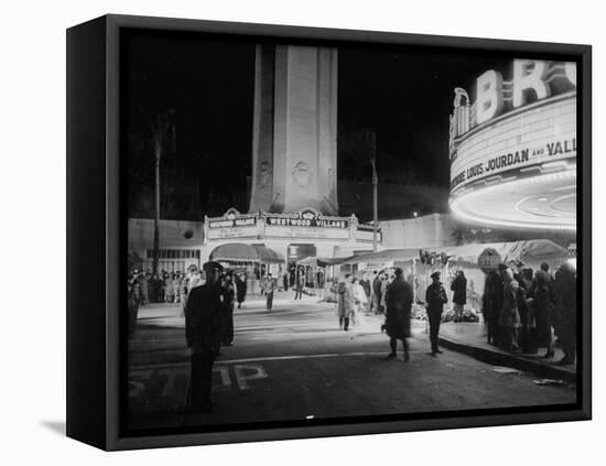 Fans Gathering around the Thearters for the New Premiere-Peter Stackpole-Framed Premier Image Canvas