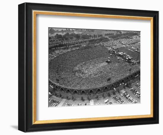 Fans Jam Philadelphia's Jfk Stadium During the Live Aid Concert-null-Framed Photographic Print