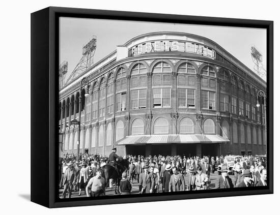 Fans Leaving Ebbets Field after Brooklyn Dodgers Game. June, 1939 Brooklyn, New York-David Scherman-Framed Premier Image Canvas