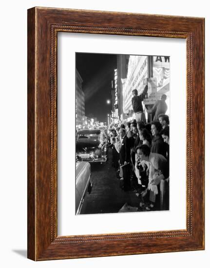 Fans Stargazing During Arrival of Celebrities, 30th Academy Awards, Rko Pantages Theater, 1958-Ralph Crane-Framed Photographic Print