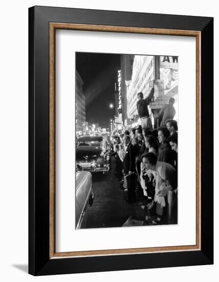 Fans Stargazing During Arrival of Celebrities, 30th Academy Awards, Rko Pantages Theater, 1958-Ralph Crane-Framed Photographic Print