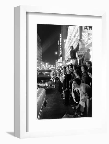 Fans Stargazing During Arrival of Celebrities, 30th Academy Awards, Rko Pantages Theater, 1958-Ralph Crane-Framed Photographic Print