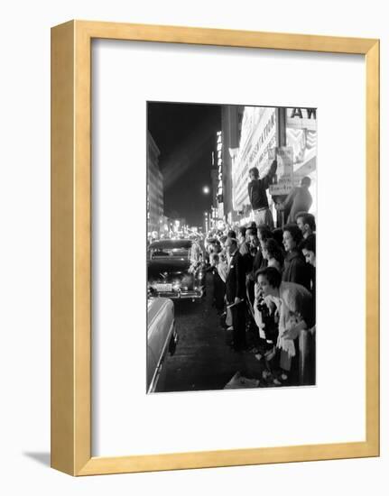 Fans Stargazing During Arrival of Celebrities, 30th Academy Awards, Rko Pantages Theater, 1958-Ralph Crane-Framed Photographic Print