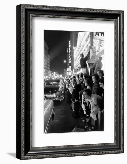 Fans Stargazing During Arrival of Celebrities, 30th Academy Awards, Rko Pantages Theater, 1958-Ralph Crane-Framed Photographic Print