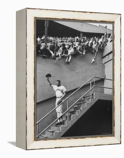 Fans Welcoming Giants Star Willie Mays at Polo Grounds-Art Rickerby-Framed Premier Image Canvas